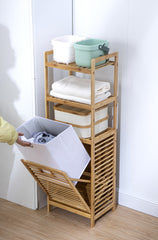 Dirty laundry storage basket bathroom bamboo cloth
