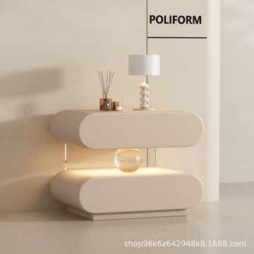 All solid wood, no-installation, modern minimalist home acrylic sensor light wholesale bedside table