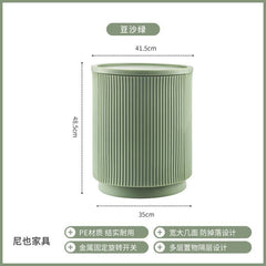 Minimalist Round Wabi-Sabi Style Bedside Storage Cabinet