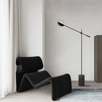 Vertical floor lamp, simple and personalized, terrazzo bedroom bedside study living room floor lamp