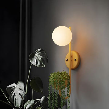 Green plant corridor staircase indoor study living room bedroom bedside glass globe wall lamp