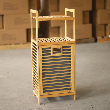 Dirty laundry storage basket bathroom bamboo cloth