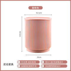 Minimalist Round Wabi-Sabi Style Bedside Storage Cabinet
