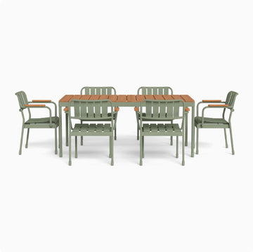 Outdoor table and chair set for garden, courtyard, villa, terrace, balcony, and café