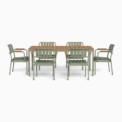 Outdoor table and chair set for garden, courtyard, villa, terrace, balcony, and café