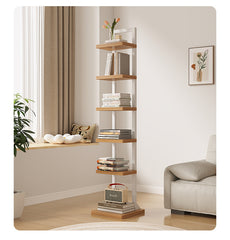 Multi-layer shelf divider for bedside bookshelf