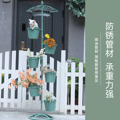 Iron Art Flower Stand Multi-Layer Step-Style Plant Pot Display Rack