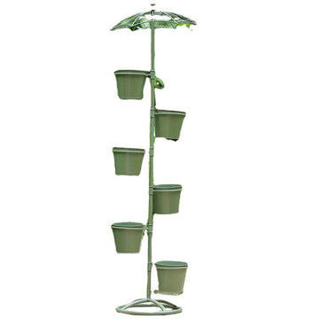 Iron Art Flower Stand Multi-Layer Step-Style Plant Pot Display Rack