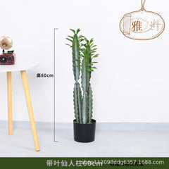 Artificial Cactus Column Potted Tropical Plant