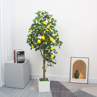 Artificial lemon tree potted plant home decoration