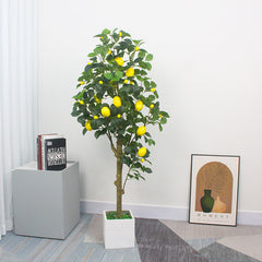 Artificial lemon tree potted plant home decoration