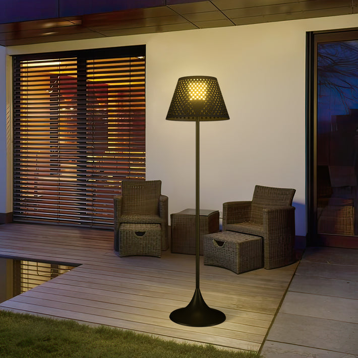 Outdoor Solar Powered Floor Lamp - Dimmable RGB LED