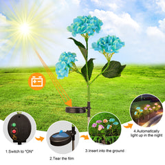 Solar Hydrangea Pathway Light 2Pack