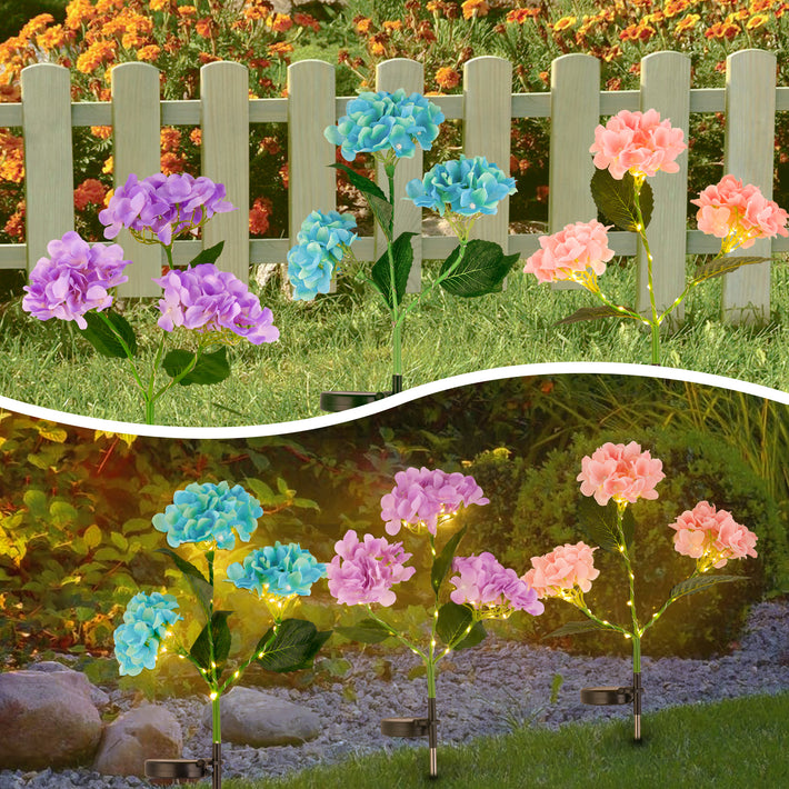 Solar Hydrangea Pathway Light 2Pack