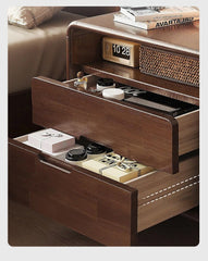 All solid wood bedside table, home bedroom small bedside nightstand, small storage cabinet