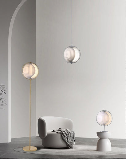 Vintage Pleated Floor Lamp - Chandelier - Table Lamp