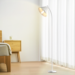 Indoor Floor Lamp with Pleated Lamp Shades