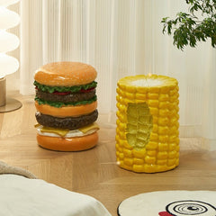 Hamburger Corn Stool Creative Shoe-Changing Low Stool