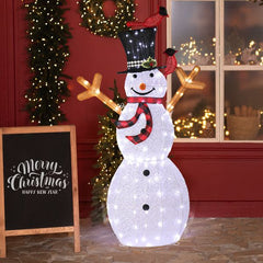 Pre-lit Snowman and Birds for Christmas Indoor & Outdoor Decor