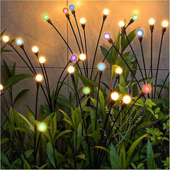 2 Pack LED Solar Firefly Lights for Garden Patio Outdoors Lawn Lights