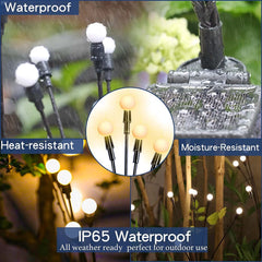 2 Pack LED Solar Firefly Lights for Garden Patio Outdoors Lawn Lights