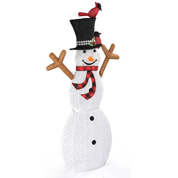 Pre-lit Snowman and Birds for Christmas Indoor & Outdoor Decor