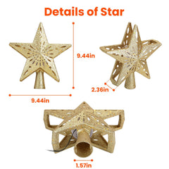 Christmas Tree Topper Star with Projector Light