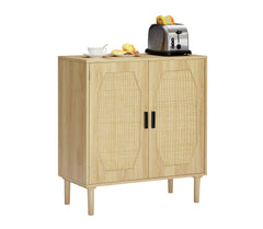 Kitchen storage cabinets with rattan decorative doors, buffets, wine cabinets, dining rooms, hallways, cabinet console tables, Natural, 31.5''W X 15.8''D X 34.6