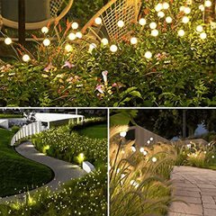 2 Pack LED Solar Firefly Lights for Garden Patio Outdoors Lawn Lights