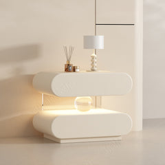 All solid wood, no-installation, modern minimalist home acrylic sensor light wholesale bedside table