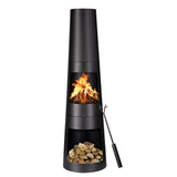 Patio Rocket Cast Iron Chiminea - Outdoor Fireplace