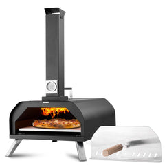 Stainless Steel Outdoor Wood-Fired Pizza Oven with Pizza Stone