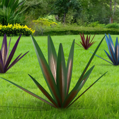 Metal Agave Oasis Outdoor Ensemble