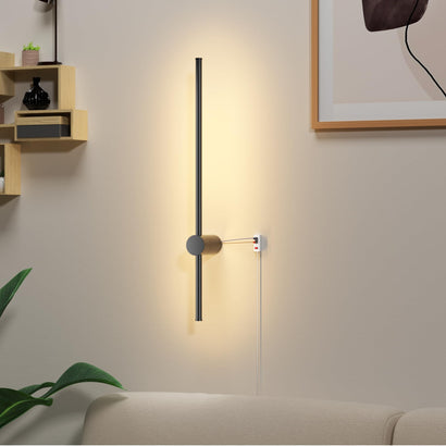 Modern Black Wall Sconces - RGB Remote Control