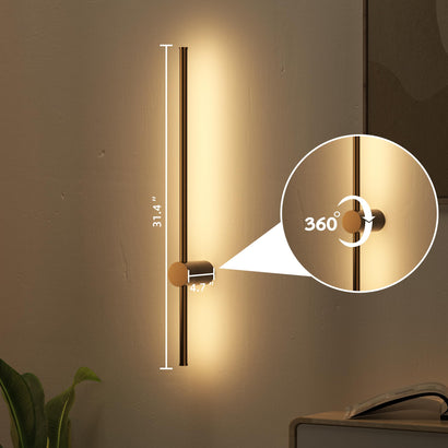 Modern Black Wall Sconces - RGB Remote Control