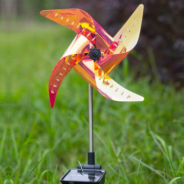 2/Pack Windmill Garden Lights Solar Wind Spinner